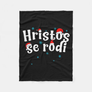 Hristos Se Rodi Serbian Christmas  Fleece Blanket
