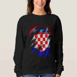 Hrvatska  Croatia Flag Sweatshirt