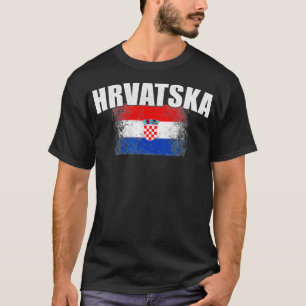 Hrvatska Croatia Roots Croatian Flag Vintage  T-Shirt