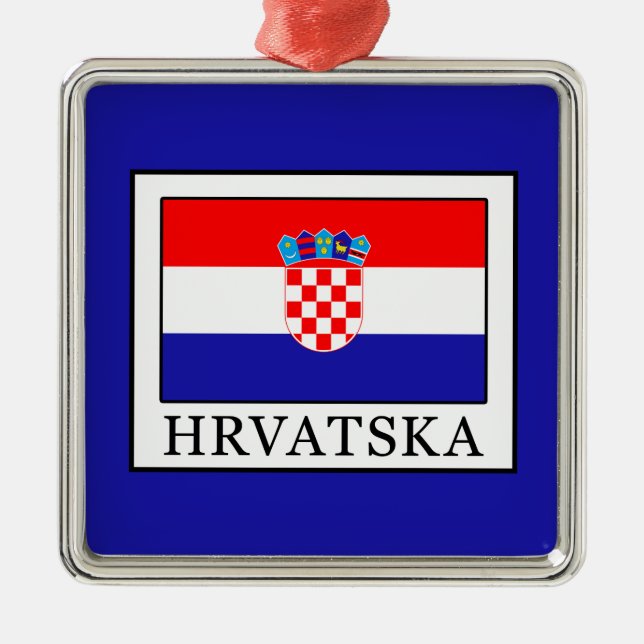 Hrvatska Metal Tree Decoration (Front)