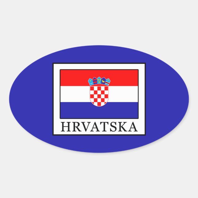 Hrvatska Oval Sticker (Front)
