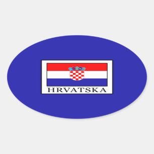 Hrvatska Oval Sticker