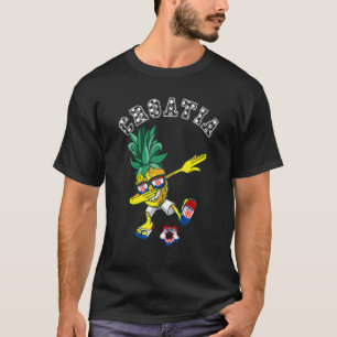 Hrvatska Soccer Team Croatia Dabbing Pineapple Cro T-Shirt