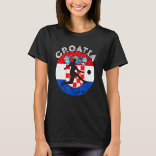 Hrvatska Soccer Team Croatian Flag Croatian Footba T-Shirt