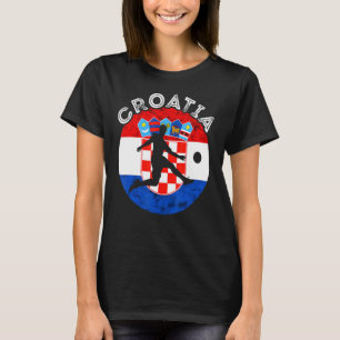 Hrvatska Soccer Team Croatian Flag Croatian Footba T-Shirt