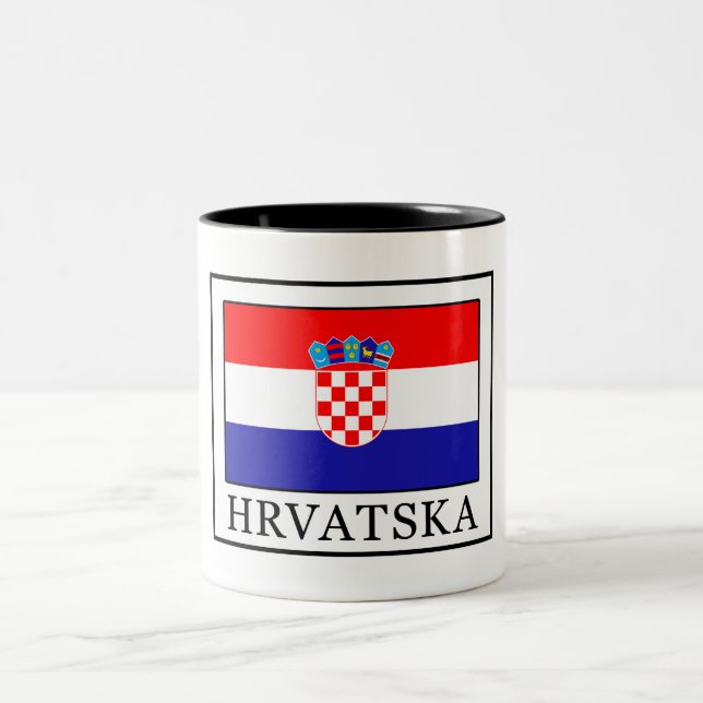 Hrvatska Two-Tone Coffee Mug (Center)