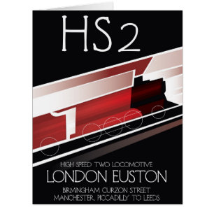 HS2 vintage train poster,