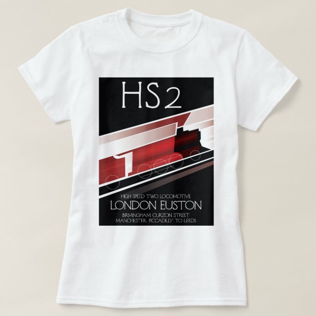 HS2 vintage train poster, T-Shirt (Design Front)