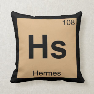 Hs - Hermes God Chemistry Periodic Table Symbol Cushion