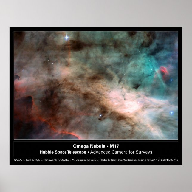 HST Omega Nebula M17 Poster (Front)