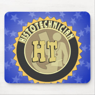 HT BADGE  HISTOTECHNICIAN HISTOLOGY TECH LOGO MOUSE PAD