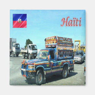 HT - Haiti Puerto Principe A Tap Tap (shared taxi) Magnet
