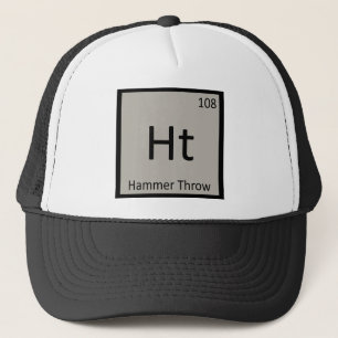 Ht - Hammer Throw Track and Field Chemistry Symbol Trucker Hat