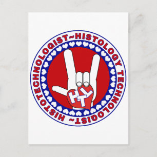 HTL HISTOTECHNOLOGIST SPECIALIST LOGO ROUND LAB POSTCARD