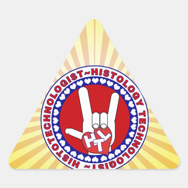 HTL HISTOTECHNOLOGIST SPECIALIST LOGO ROUND LAB TRIANGLE STICKER (Front)
