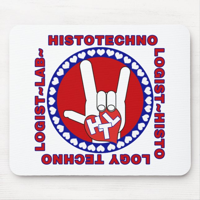 HTL HISTOTECHNOLOGIST SPECIALIST LOGO SQUARE LAB MOUSE PAD (Front)