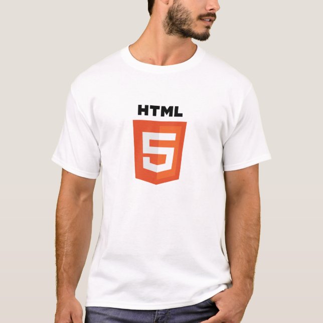 HTML5 White T-Shirt (Front)