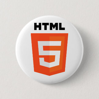 HTML 5 logo 6 Cm Round Badge