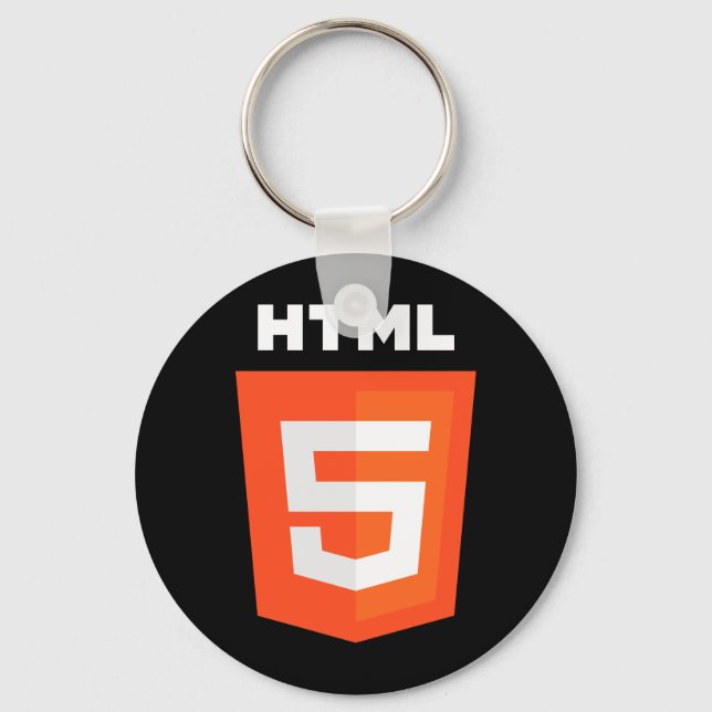 HTML 5 Logo Key Ring (Front)