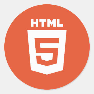 HTML 5 logo round sticker
