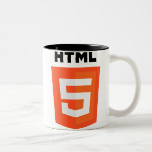 HTML 5 logo Two-Tone Coffee Mug