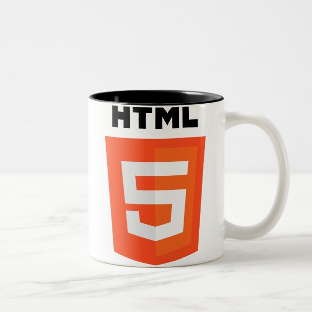 HTML 5 logo Two-Tone Coffee Mug (Right)