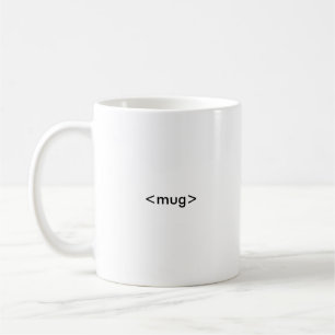 HTML Coder's Mug, <mug></mug> Coffee Mug