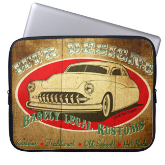 HTR Designs Barely Legal Kustoms Garage Laptop Sleeve
