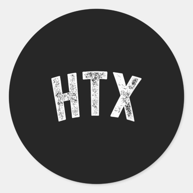 Htx  classic round sticker (Front)