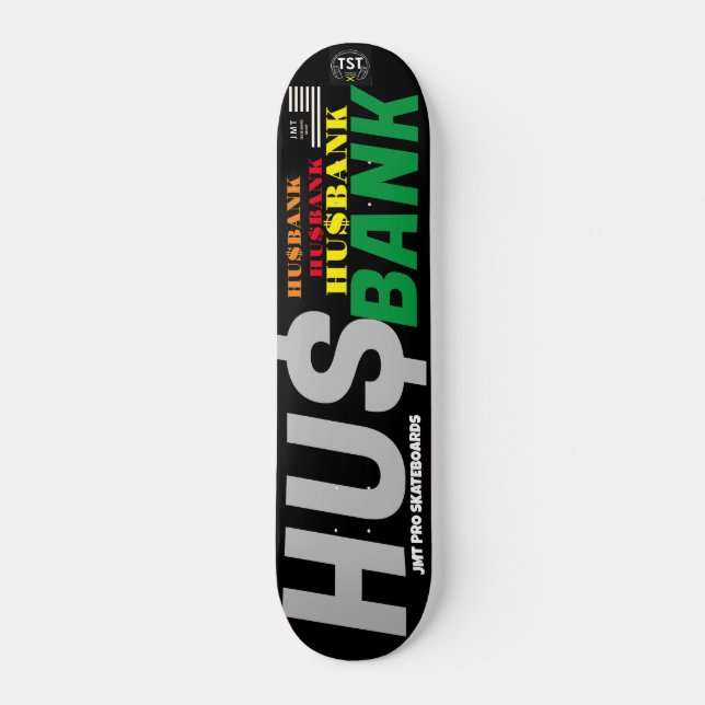 HU$BANK OFFICIAL JMT 7 3/4" Skateboard Deck (Front)