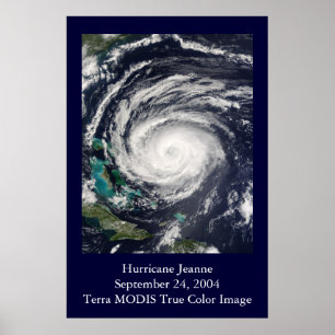 HU Jeanne MODIS Image Poster