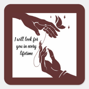 Hua Cheng and Xie Lian hands Square Sticker