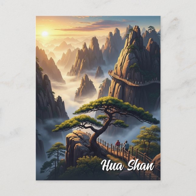 Hua Shan Mountain China  Postcard (Front)