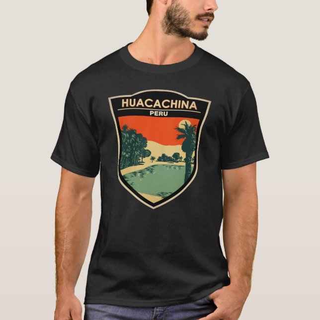 Huacachina Peru Travel Art Vintage T-Shirt (Front)