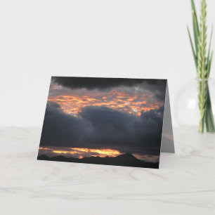 Huachuca Mt. Sunset - Greeting Card
