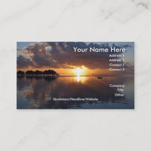 Huahine Sunset Business Card