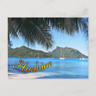 Huahine's unique postcard, The Pregnant Woman Postcard