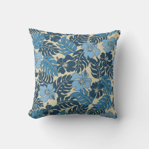 Huakini Bay Hawaiian Hibiscus Vintage Floral Cushion