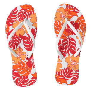 Huakini Bay Hawaiian Hibiscus Vintage Floral Thongs