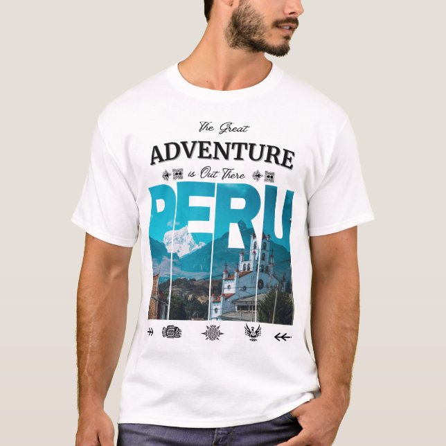 Huaraz Peru T-Shirt | Ancash, Inca, Andes, Trail (Front)