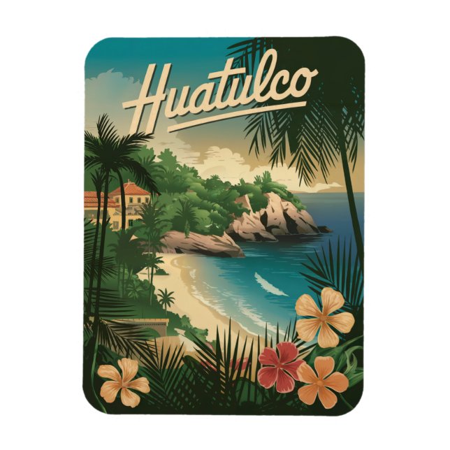Huatulco Mexico Vintage  Magnet (Vertical)
