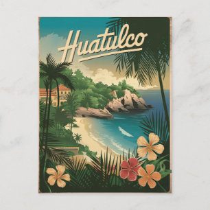 Huatulco Mexico Vintage  Postcard