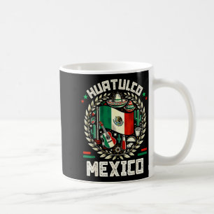Huatulco souvenir mexico flag cinco de mayo coffee mug