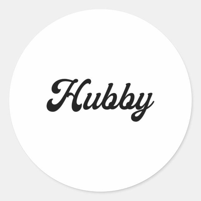 Hub  about to wed classic round sticker (Front)