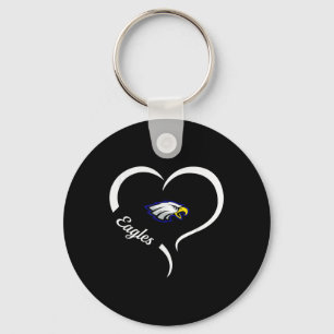 Hubbard Eagles Logo Half Heart Slogan Hs  Key Ring