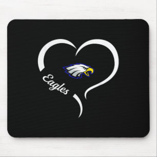 Hubbard Eagles Logo Half Heart Slogan Hs Mouse Pad