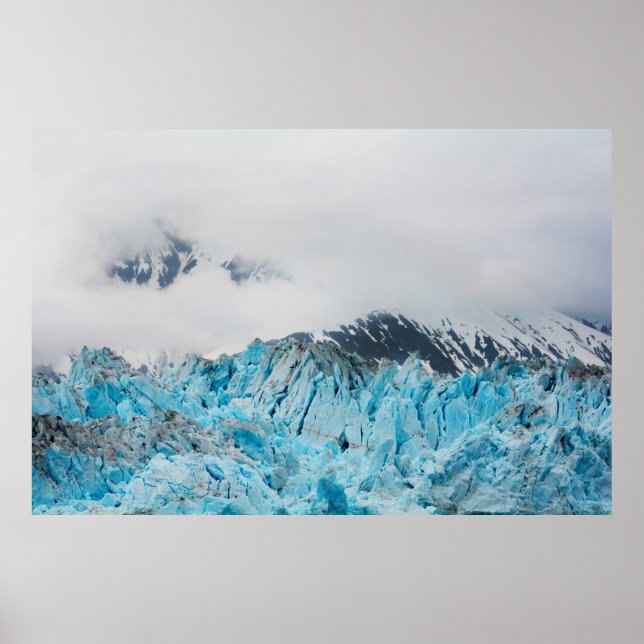 Hubbard glacier from a ship in Alaska Poster (Front)