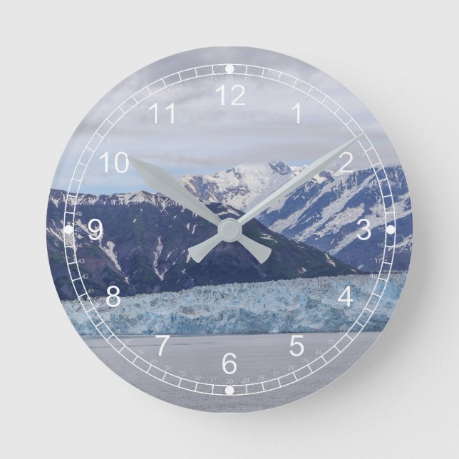 Hubbard Glacier Round Clock (Front)