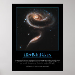 HUBBLE - A ROSE MADE of GALAXIES Poster