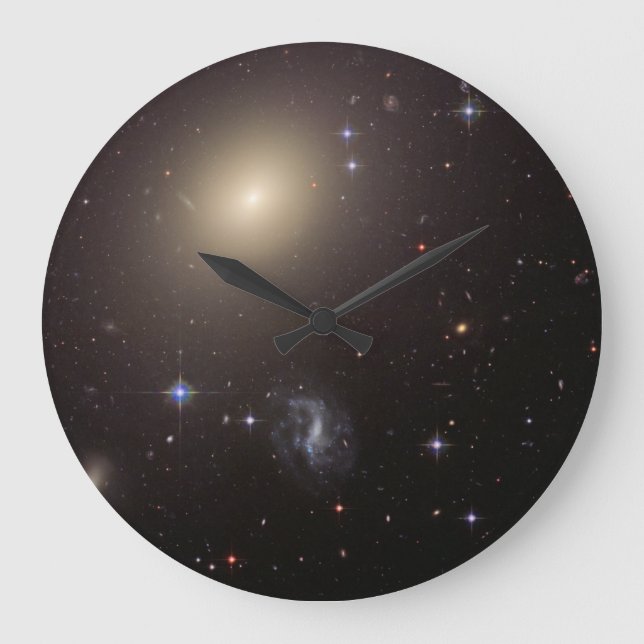 Hubble Illuminates Cluster of Diverse Galaxies Large Clock (Front)